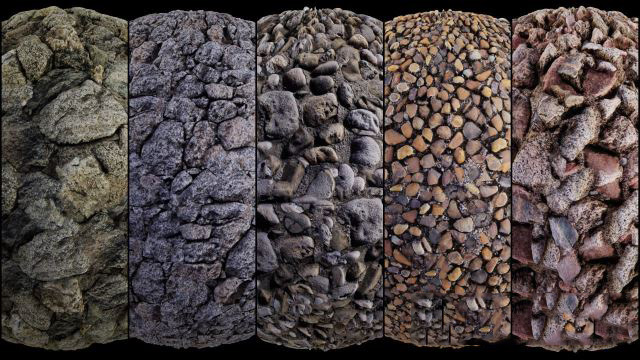 15组石头贴图材质 Artstation – 15 Stone Texture