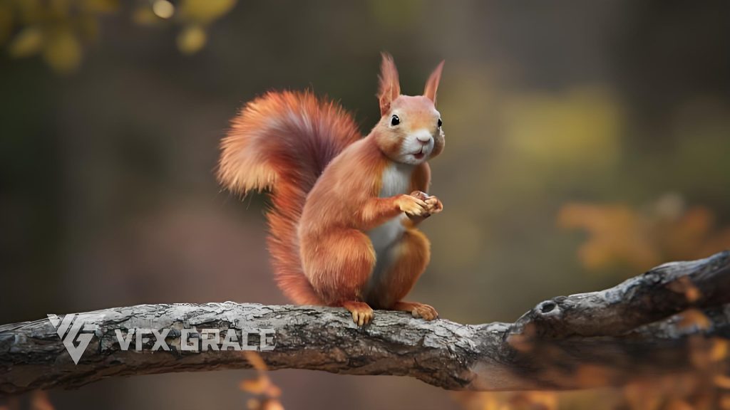 松鼠3D模型 VFXGrace – RedSquirrel Summer and Winter Animated (Blender/OBJ格式)