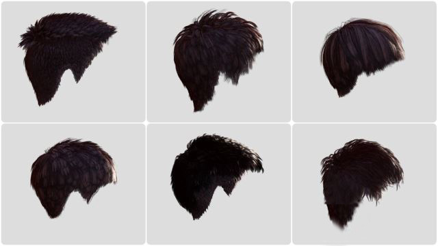 男性女性发型头发3D模型合集 Scanlab Photogrammetry Inc. – Male + Female Hairstyles Collection (Blender/GLTF格式)