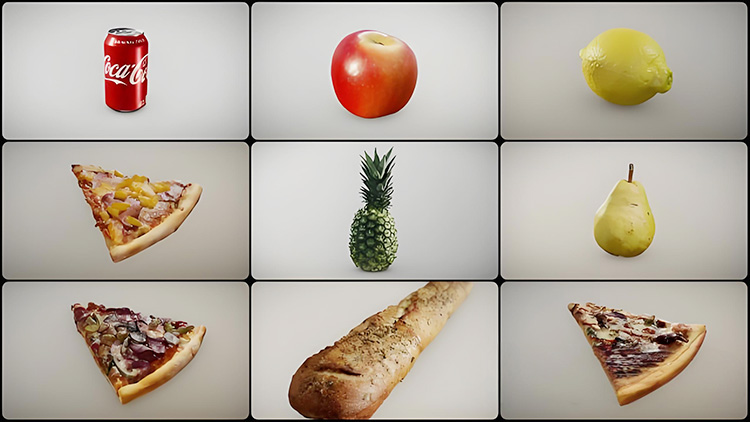水果食物扫描3D模型 Inciprocal Sketchfab Food Scans Collection (Blender/GLTF格式)