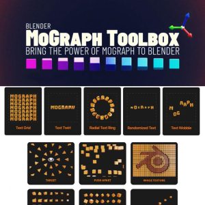 Blender动态图形工具箱资产预设下载 Mograph Toolbox V1.2.2