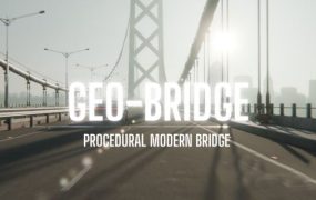 Blender程序化桥梁生成器下载 Geo-Bridge – Procedural Modern Bridge v1.2.1