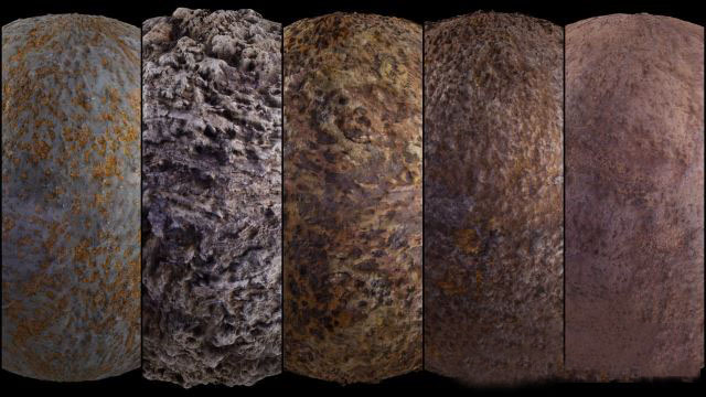 100组生锈钢铁金属贴图材质 Artstation – 100 Rusty Metal Texture