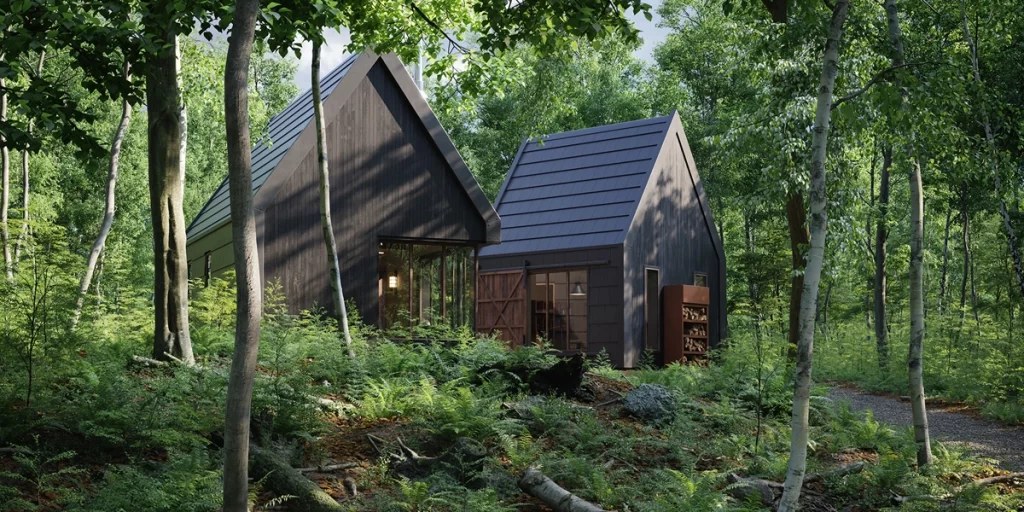 Blender模型-森林里木屋民宿场景3D模型资产 15Th Anniversary Scene For Blender