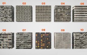 楼房建筑居民楼贴图材质 Artstation – Apartment Buildings PBR Materials