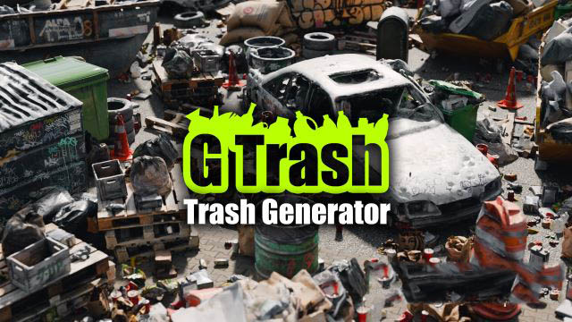Blender场景添加垃圾资产插件 G Trash V1.3.0