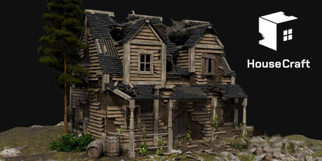 Blender木屋生成器几何节点资产预设 House Craft
