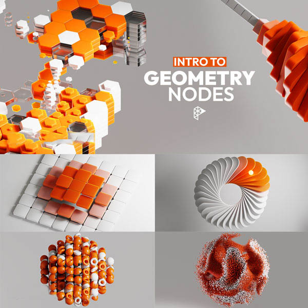 Blender几何节点视觉动态新手入门全面介绍基础教程 中文/英文字幕