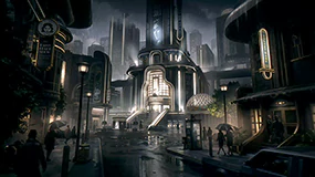 Blender复古黑影未来主义城市建筑资产3D模型 KitBash3D – Noir Futurism