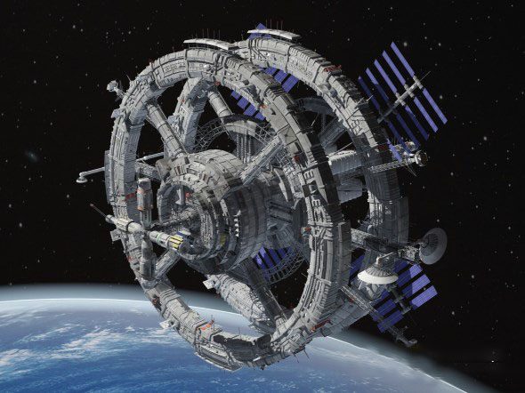 高精度宇宙空间站3D模型 TurboSquid – Sci-Fi Space Station (MAX/FBX/OBJ格式)