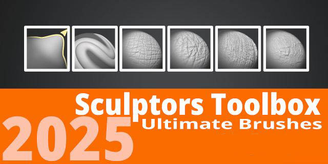 Blender雕刻笔刷预设 Sculptors Toolbox – Ultimate Brushes 2025 + 2019