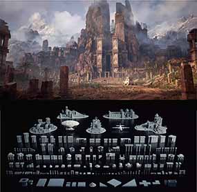 Blender失落帝国探险神秘遗迹场景元素3D模型 Secrets Of The Luminara