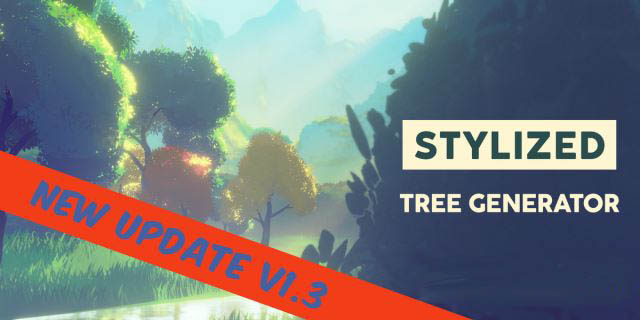 Blender个性化卡通树木生成器资产预设 Stylized Tree Asset Generator