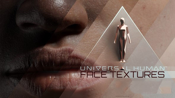 Blender人脸皮肤贴图素材 Universal Human Face Textures 1.0