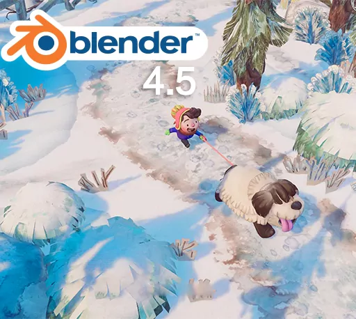 Blender软件|中文免费开源三维动画制作软件 Blender 4.5.0 Win/Mac/Linux正式版（含历史版本）