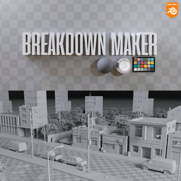 Blender插件一键生成分镜模型场景分解展示工具 Breakdown Maker V1.0.0