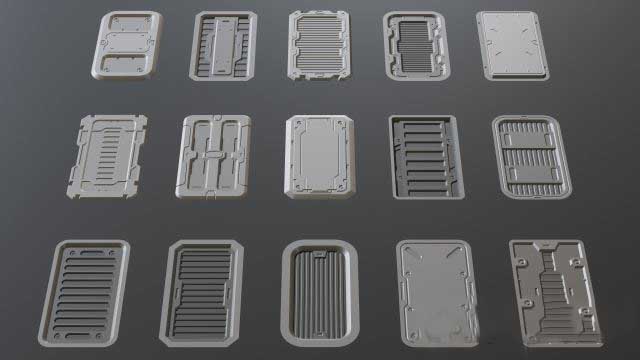 Blender贴花纹理模型 Decal Sheet 01