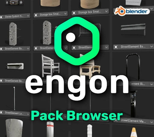Blender插件|免费开源资产浏览管理器 Engon v1.6.1