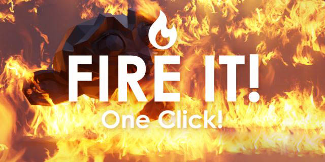 Blender火焰燃烧模拟插件 Fire It
