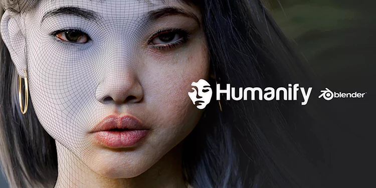 Blender插件|一键生成逼真人体面部身体手脚皮肤着色器预设 Humanify v1.0 + 视频教程