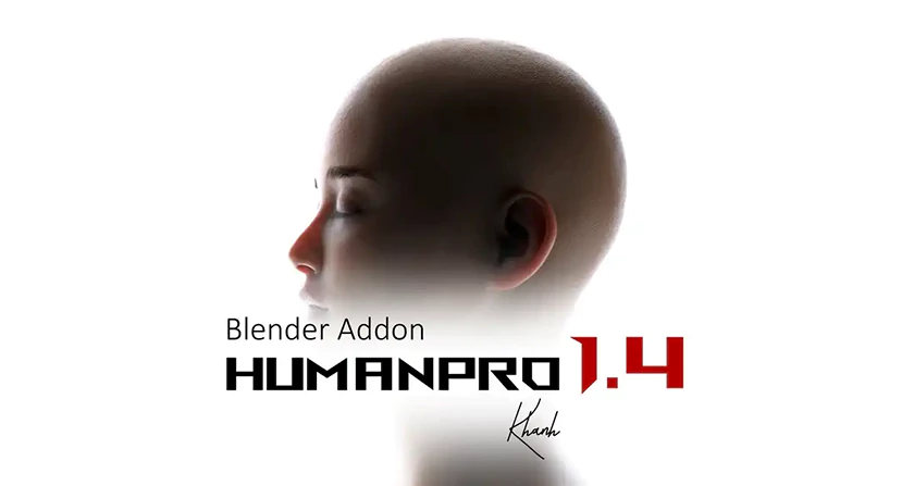 DAZ人物模型导入Blender模拟真实皮肤面部表情绑定插件 Humanpro V1.4