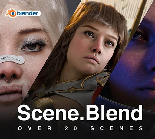 24个Blender真实人物3D模型 Hyper Realistic Scenes for Globalskin and Humanify | Blender 4.5 Update