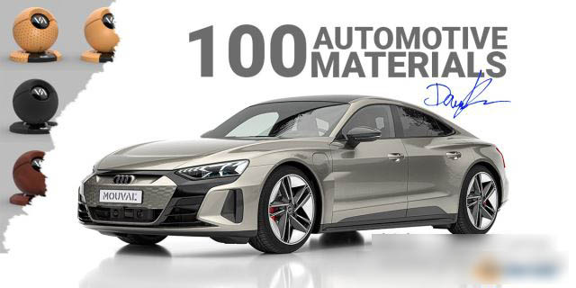 Blender汽车材质资产预设包 Maml – Mouval Automotive Material Library