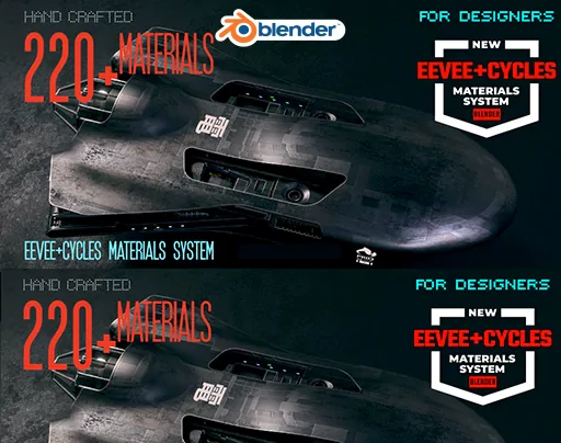 Blender真实材质纹理贴图预设 Eevee + Cycles Materials System V9.3