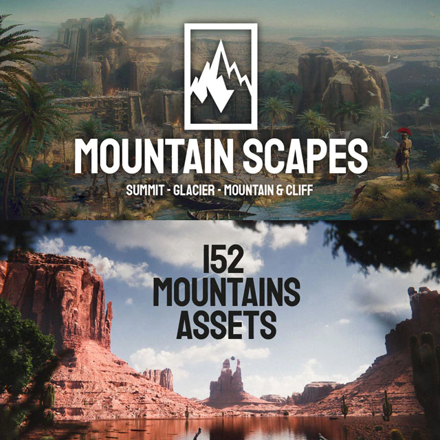 Blender高山地形山地自然景观资产预设 Mountain Scapes