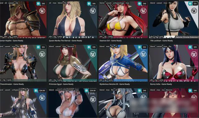 三维游戏人物角色3D模型 CGTrader – Ryan Reos 3D Model Collection