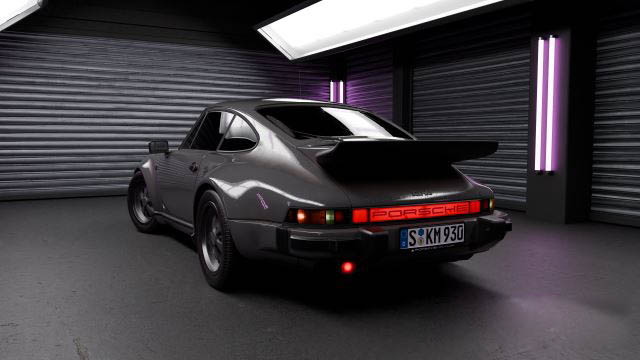 Blender汽车室内渲染场景资产预设 Neon Garage – Automotive Render Environment