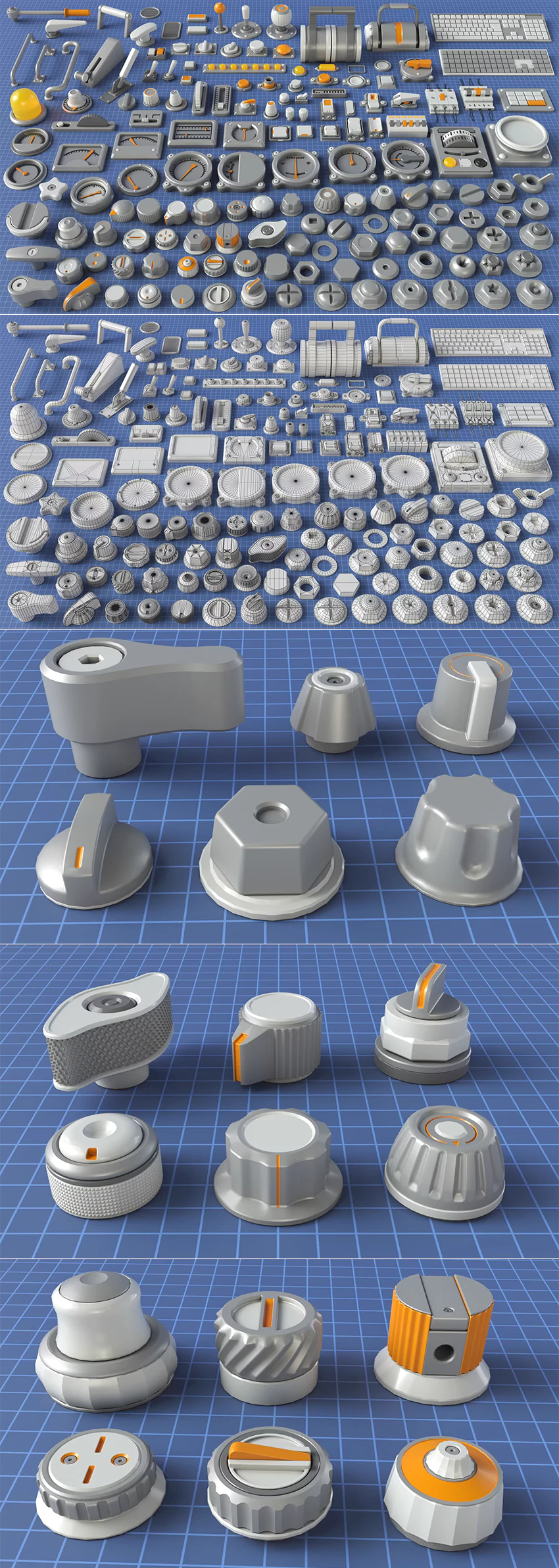  Industrial Kitbash – 9 – 156 pieces