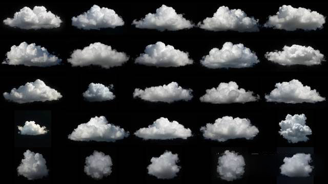 云朵白云图片素材 2D Cloud Textures Pack