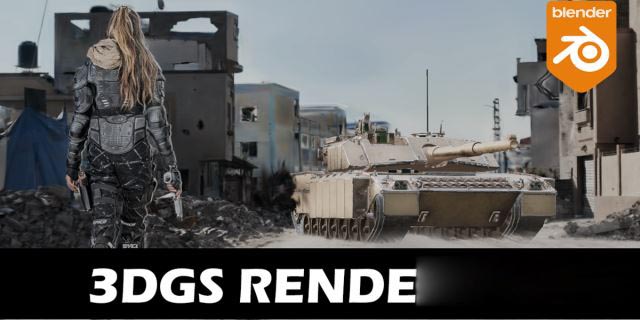 Blender将模型转换成Gaussian Splatting重建模插件 3Dgs Render By Kiri Engine V4.1.0