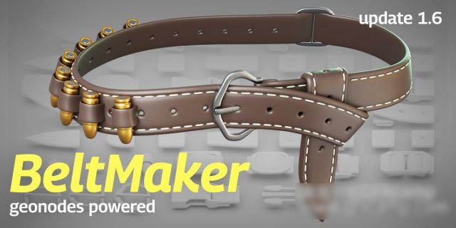 Blender腰带生成器资产预设 Belt Maker V1.6