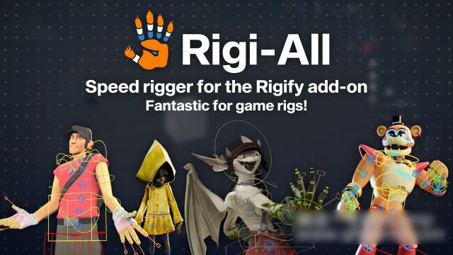 Blender人形绑定插件 Rigi-All v1.5.1