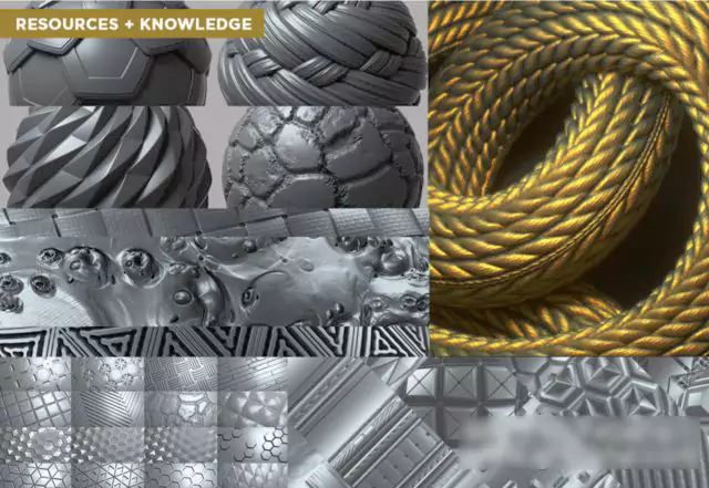 可拼贴置换深度纹理贴图素材 Artstation – ULTIMATE PACK – 255 Tileable Displacement/Alpha Patterns (Part 1 + Part 2)