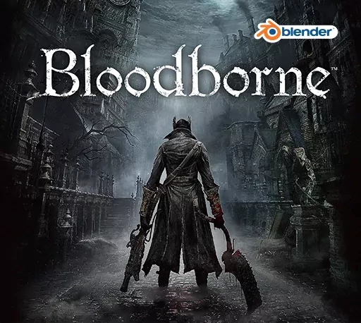 6个血源诅咒英雄恐怖角色模型Blender资产包 Bloodborne Characters Collection