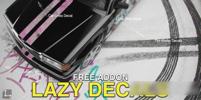 Blender快速图案贴花贴图插件 Lazy Decals V1.0