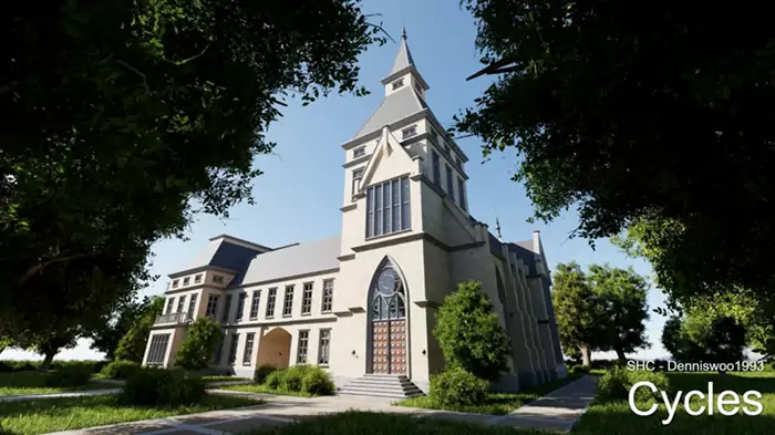 Blender Eevee 和 Cycles 的经典庄园/城堡/宅邸内部3D模型