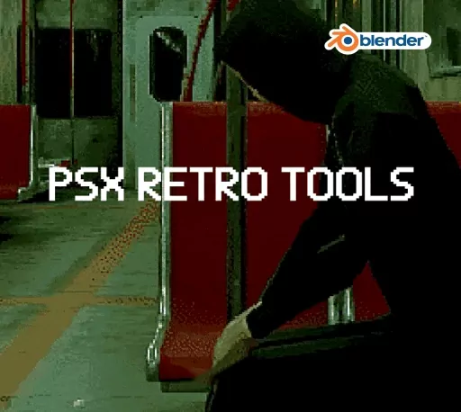 Blender复古风格渲染建模特效插件 PSX Retro Tools for Blender v1.6.1