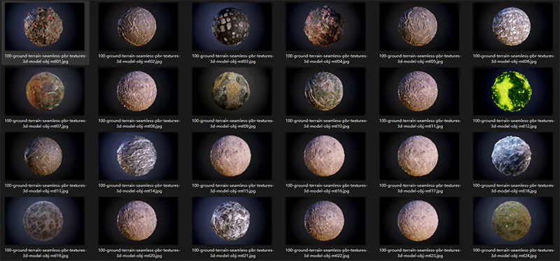 Blender地形材质PBR贴图泥泞草地沼泽雪地法线凹凸贴图4K高清JPG