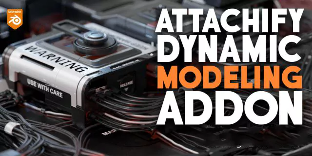 Blender动态绳索链条模拟建模插件 Attachify Pro V1.0
