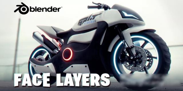 Blender复杂模型面快速选择隐藏插件 Face Layers V1.5 + 使用教程