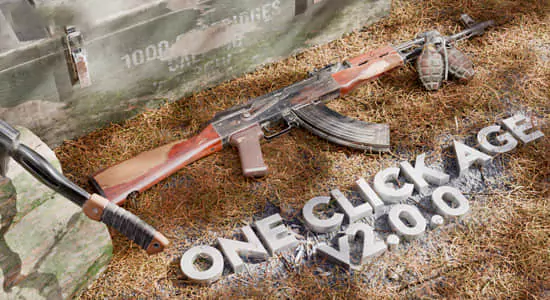 Blender插件-一键添加老化陈旧污垢磨损划痕材质 One Click Age V2.0.3