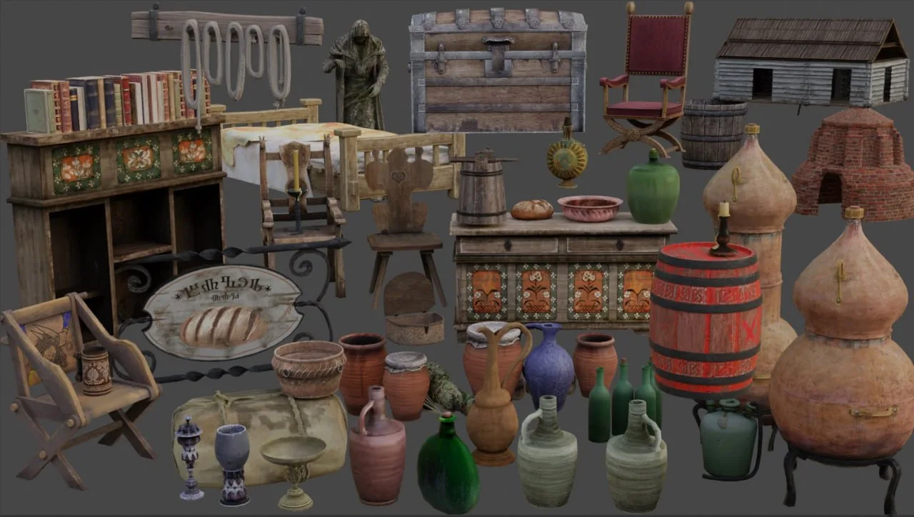 游戏《巫师3：狂猎》 Blender 3D模型资产库