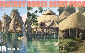 Blender 梦幻小屋3D模型下载 ChuckCG Fantasy House Asset Pack