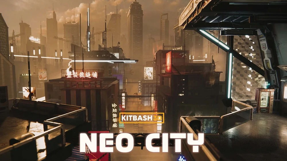 Blender未来科幻城市建筑3D模型下载 KitBash3D – Neo City