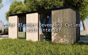 Blender现代模块化房屋3D模型下载 2026 Modern Modular House 15 For Blender Eevee And Cycles