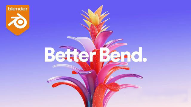 Blender插件下载模型弯曲几何节点预设 Better Bend V1.1